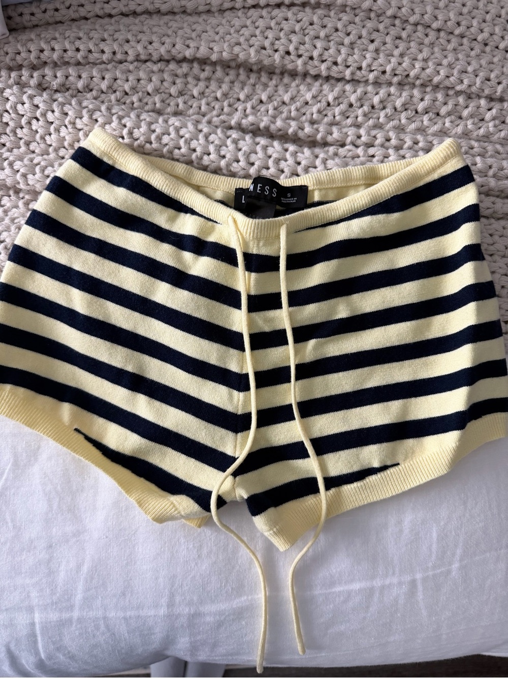 Striped mini shorts